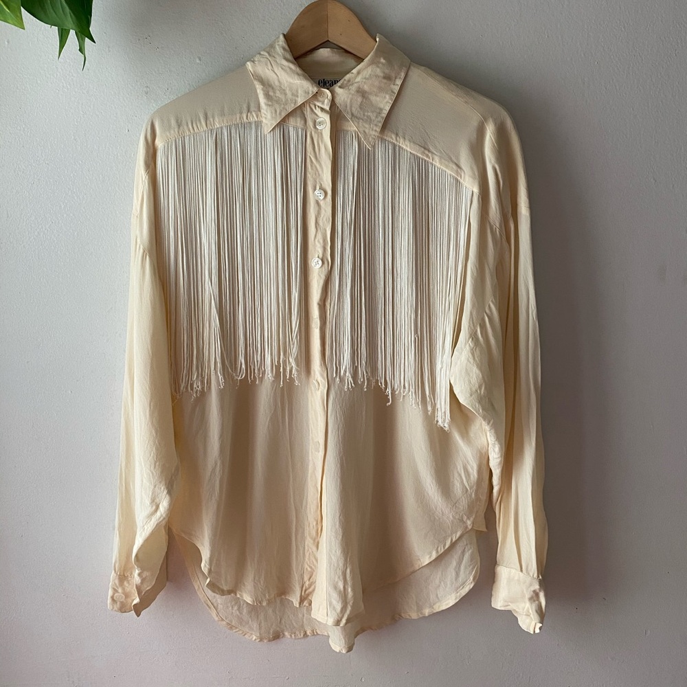 Vintage western silk blouse